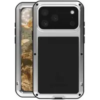 Love Mei iPhone 17 Pro Max Powerful Hybrid Cover - Sølv