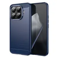 Mtp Products Xiaomi 15T Pro Børstet TPU Cover - Karbonfiber - blå