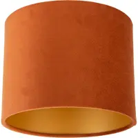 QAZQA Stof lampeskærm orange med guld indvendig 18/18/14