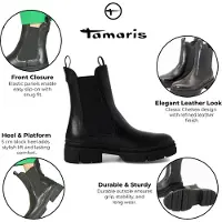 Tamaris Ankelstøvler sort