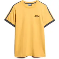 Superdry Superdrytil mænd. M1012040A Essential Logo Retro St Gul T-shirt (XL), Casual, Bomuld, Korte ærmer