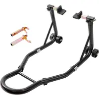 Vevor Motorcykel Baghjulsstativ, med U + L Gaffel Svingarmspole, 390 kg Kapacitet Kraftig Baghjulsstativ Motorcykel Donkraftstativ, til Suzuki Yamaha Honda Kawasaki, Sort