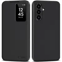 Tech-Protect Samsung Galaxy A56 Smart Clear View Flip etui med kortplads - Sort