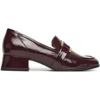 Caprice Slipper, red, made of Leather with Block heel, Size 37.5