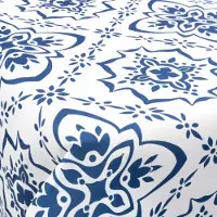 Borg Living Tekstil voksdug - 140 cm bred - 30 meters rulle - Blue Pattern - Voksdug med akrylbelægning