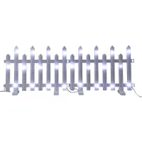 Wellhome Hvidt Led-hegnslyssæt Med Controller Og Timer 8 Stykker