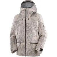 Salomon - Skijakker - Absolute 3L Jkt Print M Ao/Etherea til Unisex - Størrelse S - Beige