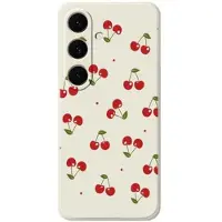 Mtp Products Samsung Galaxy S25 FE TPU-cover med kirsebærmønster - Beige