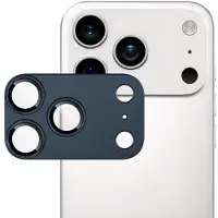 IMAK iPhone 17 Pro Max Fulddækkende kameralinsebeskytter i metal og hærdet glas - Blå