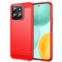 Mtp Products Honor X6c Børstet TPU Cover - Karbonfiber - rød