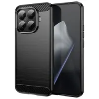 Mtp Products Xiaomi 15T Pro Børstet TPU Cover - Karbonfiber - Sort