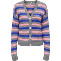 ONLY Cardigan 'ONLPoppy' mørkeblå / grå-meleret / lyserød