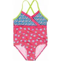 Playshoes Badedragt blå / neongrøn / pink / hvid