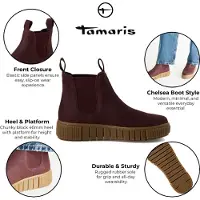 Tamaris Chelsea Boots mørkerød