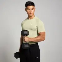 Myprotein MP Tempo Pillar Graphic Seamless Top til mænd – Warm Sage - XL