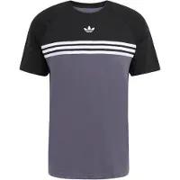 Adidas Bluser & t-shirts 'CHEST STRIPES' basalgrå / sort / hvid