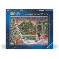 Ravensburger 16534 The Christmas Shop 500 Piece Piece Jigsaw Puzzle för vuxna - Varje bit är unik SoftClick -teknik betyder att bitar passar perf