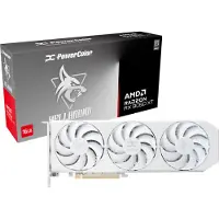 PowerColor Hellhound Spectral - Grafikkort - Radeon RX 9060 XT - 16 GB GDDR6 - PCIe 5.0 x16 - HDMI, 2 x DisplayPort - hvid