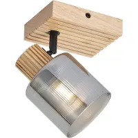 QAZQA Smart spotlight træ med røgglas drejelig og vipbar inkl. Wifi G45 - Gracy