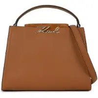 Karl Lagerfeld Håndtaske 'Sac à poignée supérieure K/Signature Tan Foncé' brun