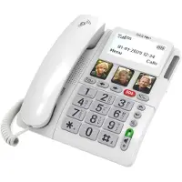 Bea fon ML10, LTE/4G, SIM desktop-mobiltelefon med SOS-sender, hvid