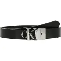 Calvin Klein Bælte 'Adjustable Reversible Monogram Buckle' sort