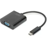 Digitus - Ekstern videoadapter - USB-C 3.1 - VGA - sort