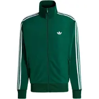 Adidas Sweatjakke 'Firebird' mørkegrøn / hvid
