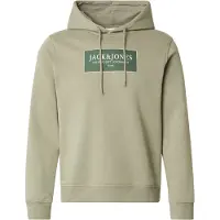 Jack & Jones Sweatshirt 'JORGREENE' khaki / gran / hvid