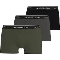 Tom Tailor Boksershorts grå-meleret / khaki / sort / hvid