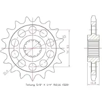 Esjot 32172 520 Superlight Forreste Tandhjul