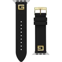 GUESS Armbånd 'APPLE BAND (42MM-44MM)' guld / sort