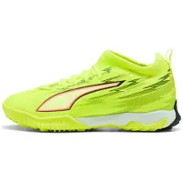 Puma ULTRA 6 MATCH TT + Mid Football Boots Youth, Shoes, Yellow Alert/Black/Glowing Red, 37.5