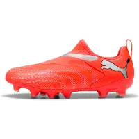 Puma Future 9 Match Laceless FG/AG Unleashed - Rød/Hvid/Sort/Silver Børn, størrelse 38