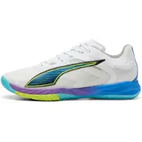 Puma Accelerate NITRO SQD 4 Game On Handball Shoes Unisex, Shoes, White/Glowing Red/Ultra Blue, 48