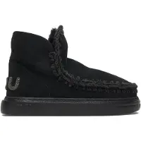 Mou Moutil kvinder. MU.FW411001A Ankelstøvler i læder Eskimo bold glitter logo sort (40), Fast, Ingen, Casual