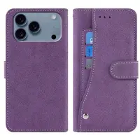 Mtp Products iPhone 17 Pro Max Elegant retro-pungetui med roterende kortholder - Lilla