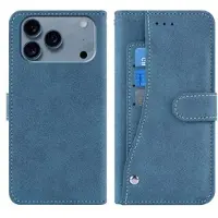 Mtp Products iPhone 17 Pro Max Elegant retro-pungetui med roterende kortholder - Blå