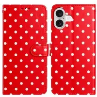 Mtp Products iPhone 16 Pung Etui med Prikket Mønster - Rød