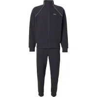 BOSS BOSStil mænd. 50555906 Træningsdragt med kontrastfarvet navy-piping (M), Casual, Sport, Bomuld, Multisport, Lange ærmer, Blå