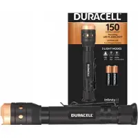Duracell LED-lommelygte i aluminium med zoomfunktion - 150lm