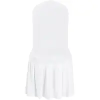 Vevor 30 stk. hvide stolebetræk, polyester spandex stolebetræk, strækbare slipbetræk til bryllupsfest, spisestue, banket, flad front, passer til stolemål op til 20,08 x 17,72 x 37,4 tommer