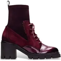 Hispanitas Hispanitastil kvinder. HI254281 Zurich Rock bordeaux ankelstøvler i læder (40), 5-8 cm, Lynlås, Casual, Burgund