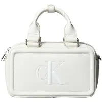 Calvin Klein Håndtaske 'BOLD ELONGATED MINI' uldhvid