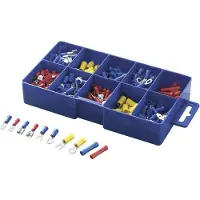 TRU COMPONENTS 732038-450 Klemmeforbindelsesstykker-sortiment 0.50 mm² - 2.50 mm² Blå , Gul, Rød 450 stk
