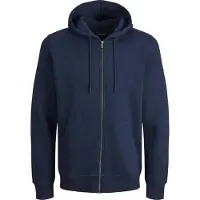 Jack&Jones PLUS Plus Size Ensfarvet Hættetrøje Med Lynlås