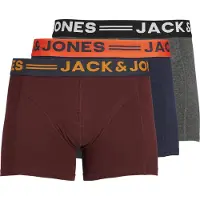 Jack & Jones Boksershorts 'Lichfield' navy / orange / vinrød
