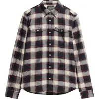 Superdry Merchant Linen Check Skjorte Med Lange ærmer