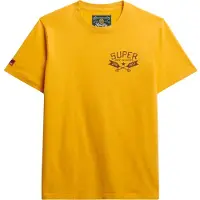Superdry Superdrytil mænd. M1012328A Lo Fi Outdoors bryst T-shirt gul (S), Casual, Bomuld, Korte ærmer