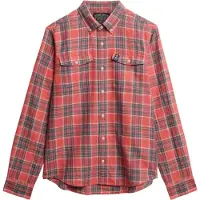 Superdry Merchant Linen Check Skjorte Med Lange ærmer
